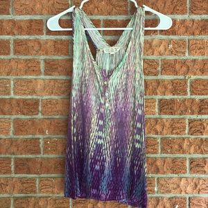 Flowy tank top purple and green